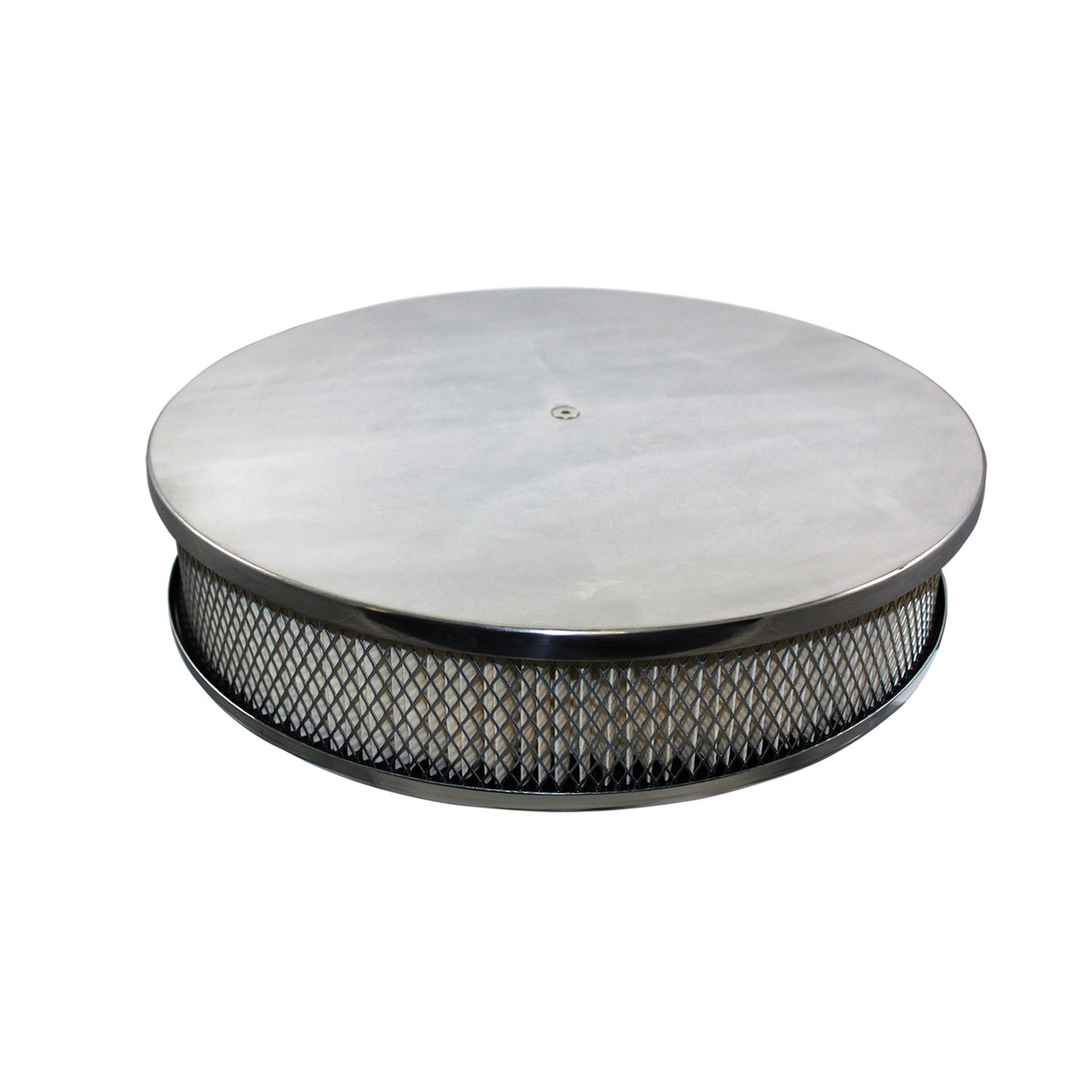 14" Smooth Polished Aluminum Air Filter Kit