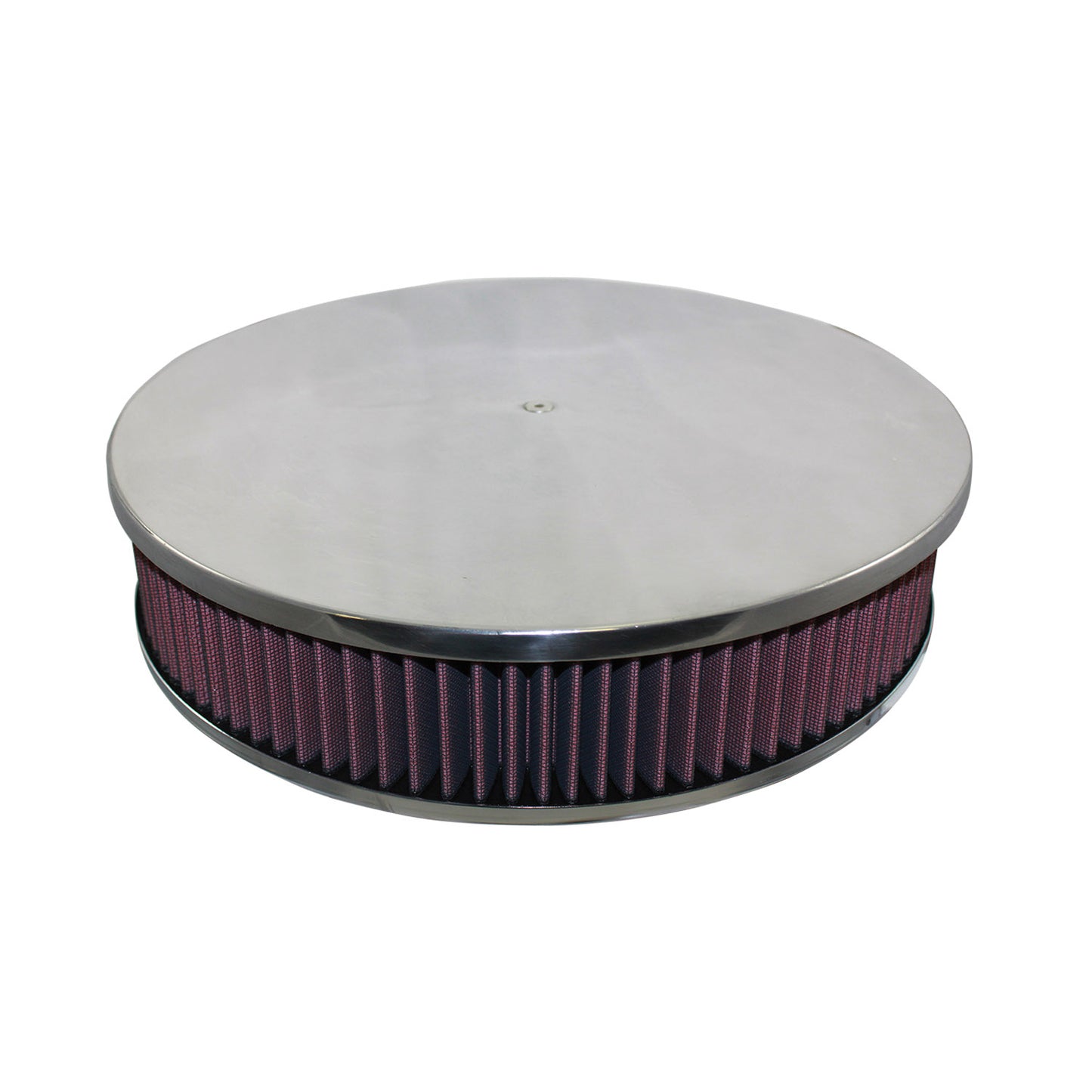 14" Smooth Polished Aluminum Air Filter Kit