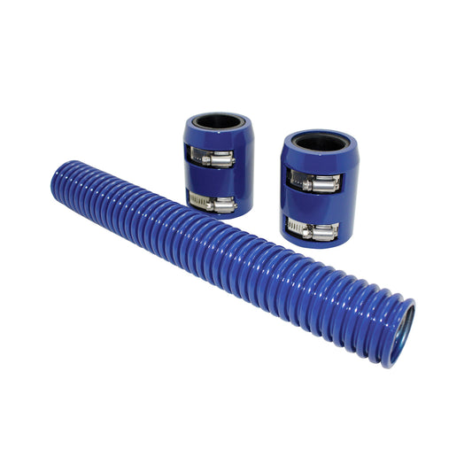 12" Blue Stainless Steel Radiator Hose Kit