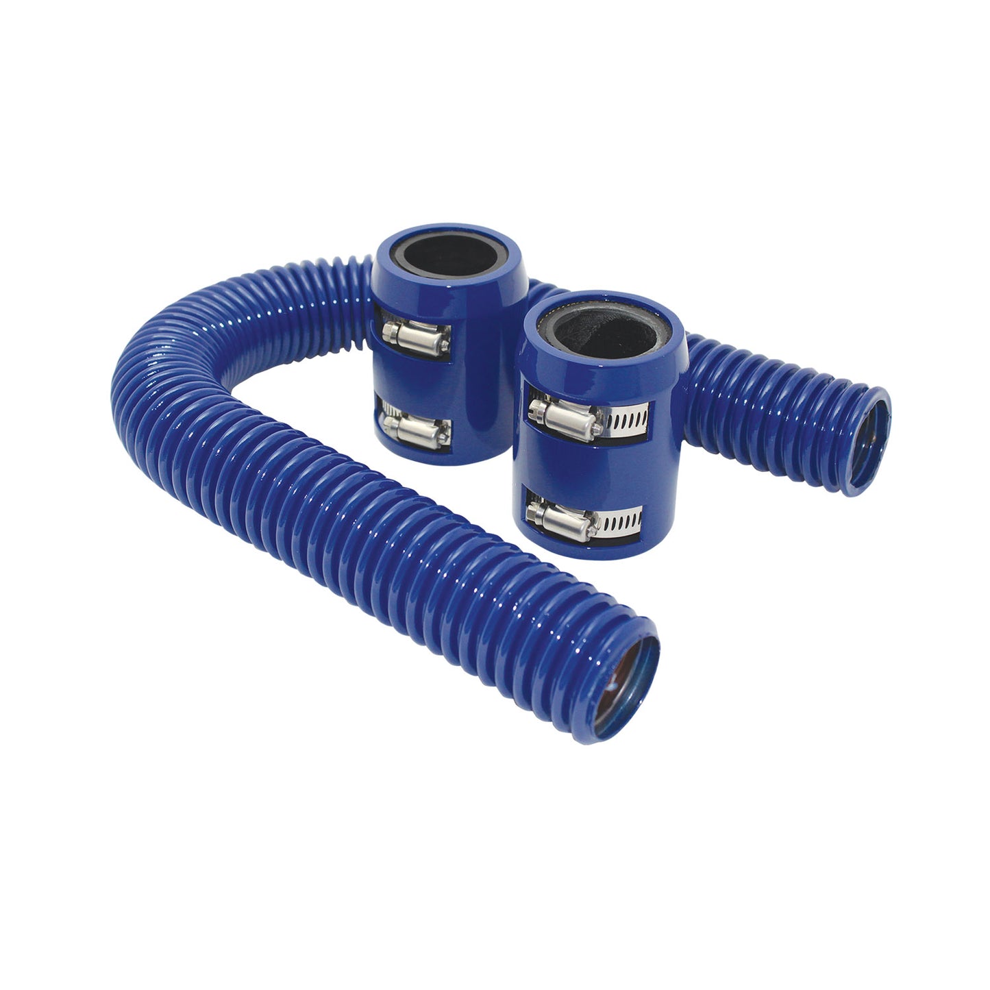 24" Blue Stainless Steel Radiator Hose Kit