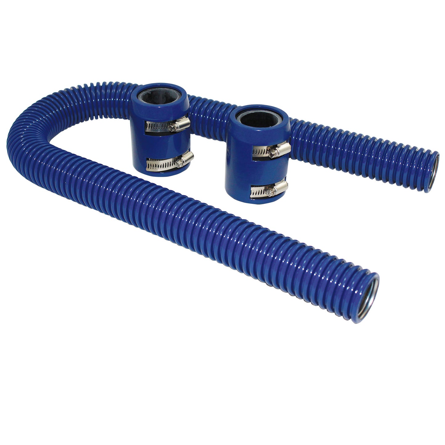 36" Blue Stainless Steel Radiator Hose Kit