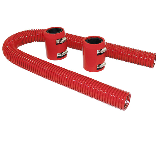 36" Red Stainless Steel Radiator Hose Kit