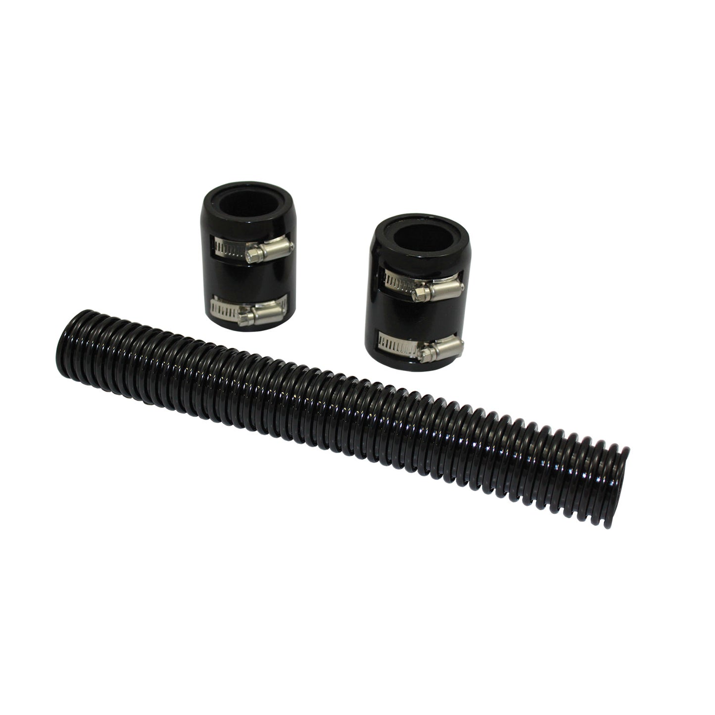 12" Black Stainless Steel Radiator Hose Kit