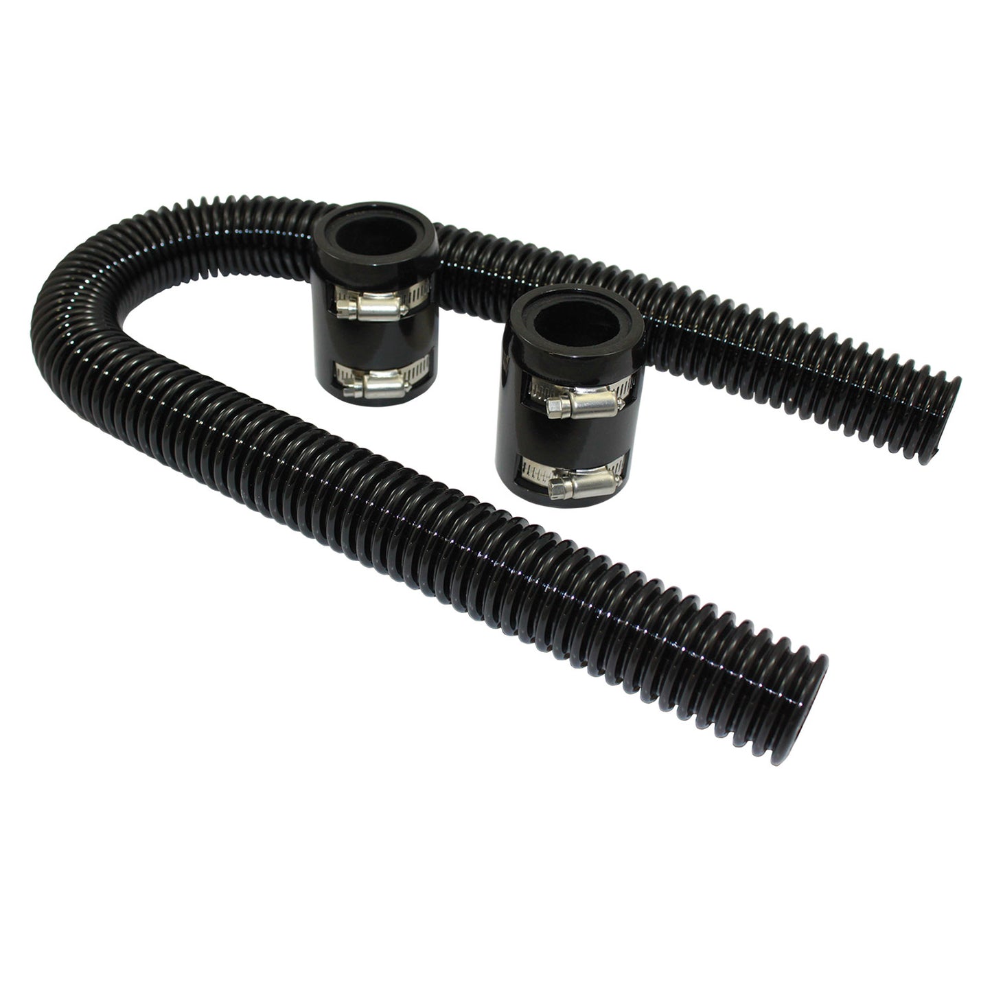 36" Black Stainless Steel Radiator Hose Kit