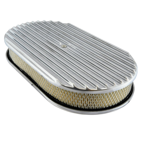 15" Full Finned Polished Aluminum Air Filter Kit