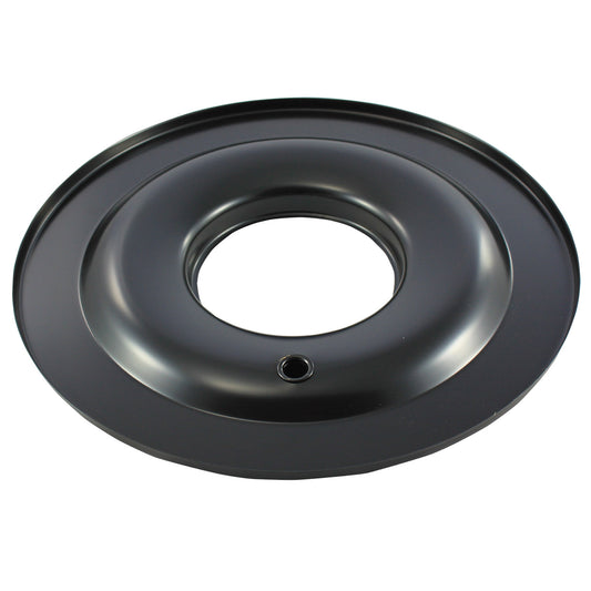 14" Black Steel Flat Air Filter Base