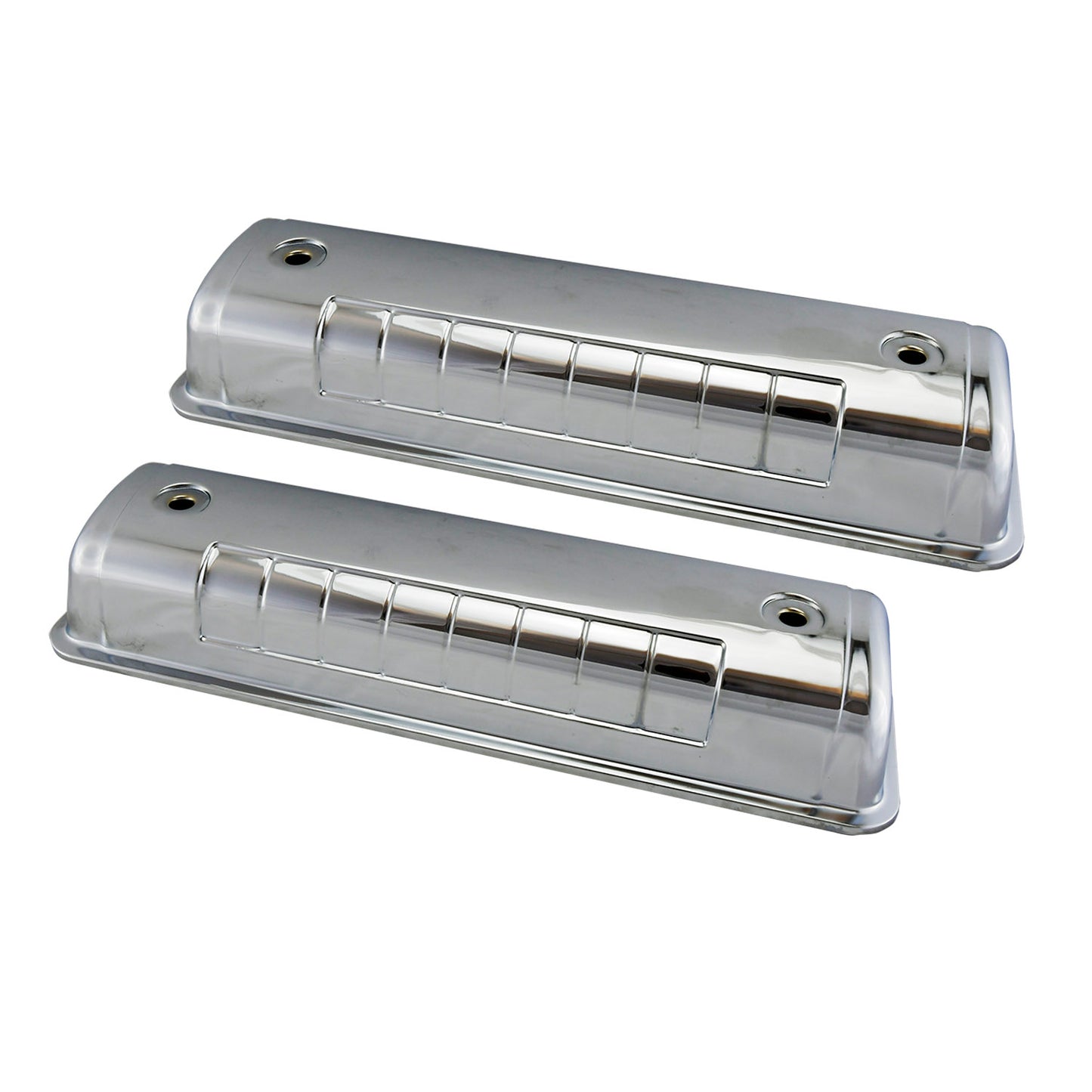Ford Y Block Chrome Steel Valve Covers