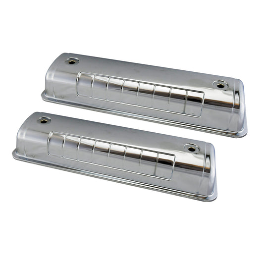 Ford Y Block Chrome Steel Valve Covers