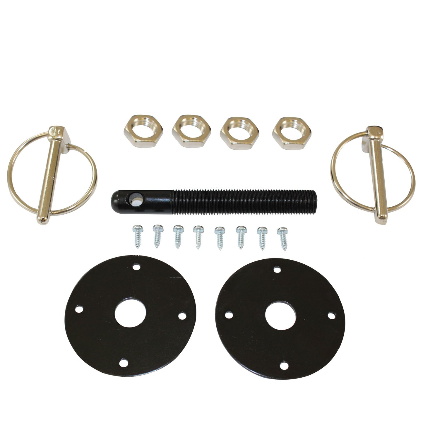 Hood Pin Kit Flip-over Aluminum