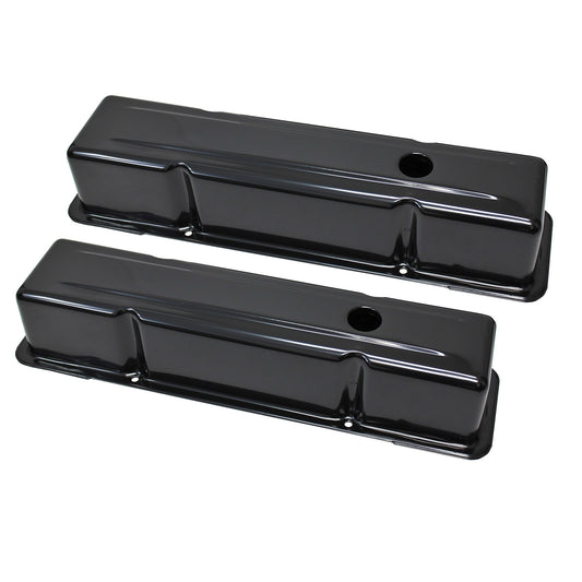 Chevrolet Small Block Black Steel Valve Covers