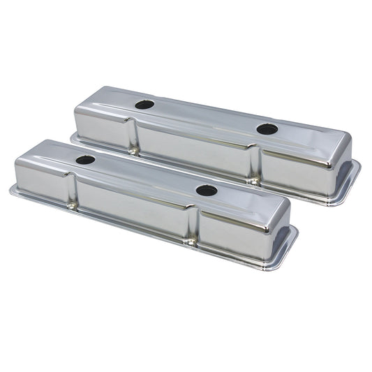 Small Block Chevrolet Steel Chrome Valve Covers