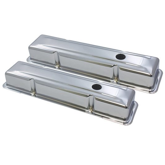 Chevrolet Small Block Chrome Steel Valve Covers