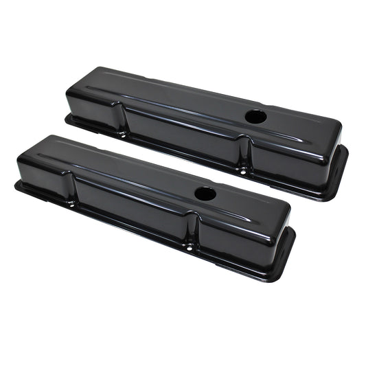 Chevrolet Small Block Black Steel Valve Covers