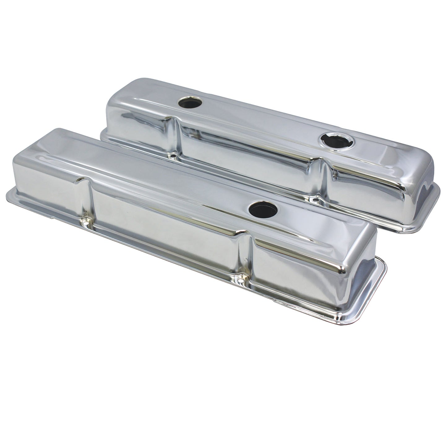 Small Block Chevrolet Chrome Steel Valve Covers