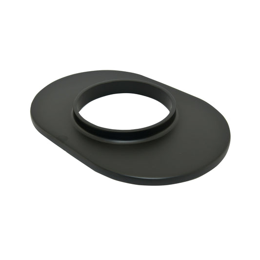 12" Black Aluminum Oval Air Filter Base