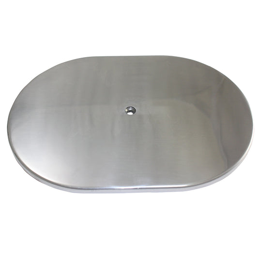 12" Smooth Polished Aluminum Oval Air Filter Top