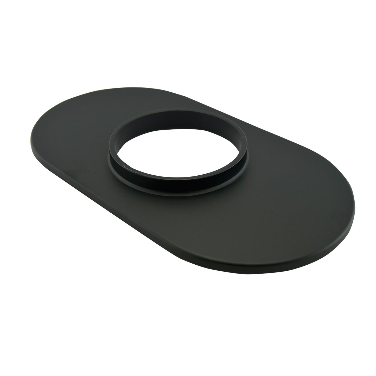 15" Black Aluminum Oval Air Filter Base