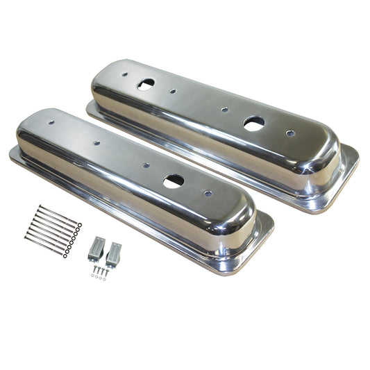 Small Block Chevrolet Polished Aluminum Valve Covers