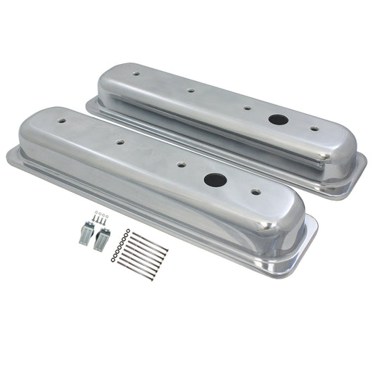 Small Block Chevrolet Polished Aluminum Valve Covers