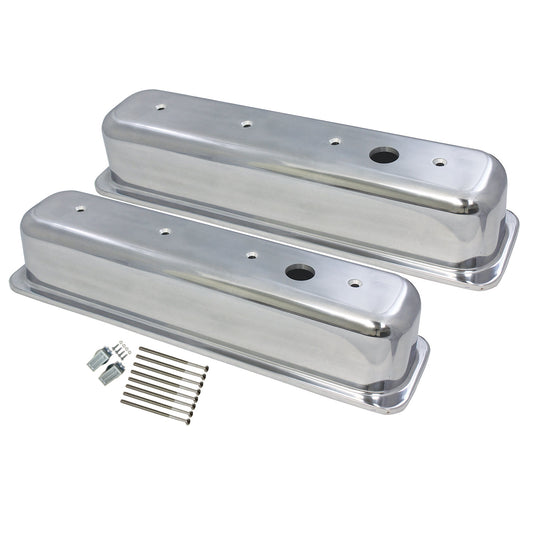 Small Block Chevrolet Polished Aluminum Valve Covers