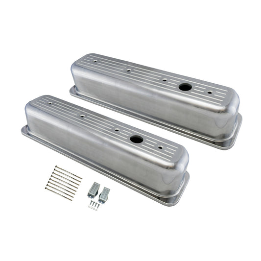 Small Block Chevrolet Polished Aluminum Valve Covers