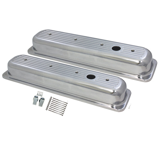 Small Block Chevrolet Polished Aluminum Valve Covers