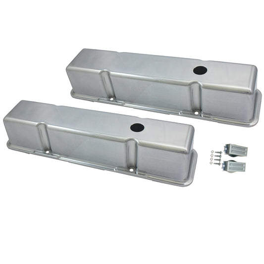 Small Block Chevrolet Polished Aluminum Valve Covers