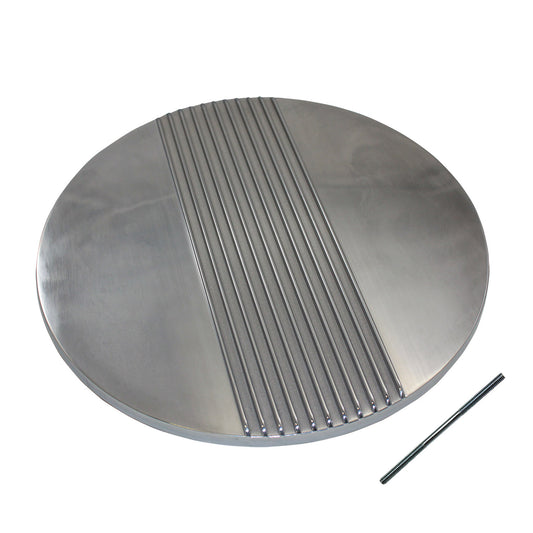 14" Retro Finned Polished Aluminum Air Filter Top