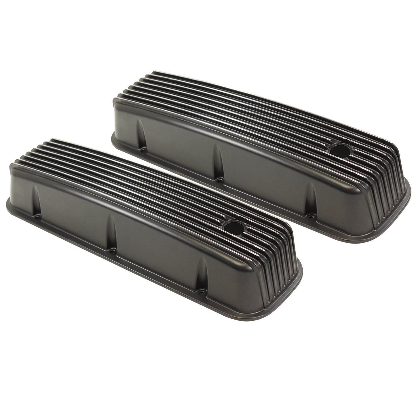 Chevrolet Big Block Valve Covers Aluminum Finned Black