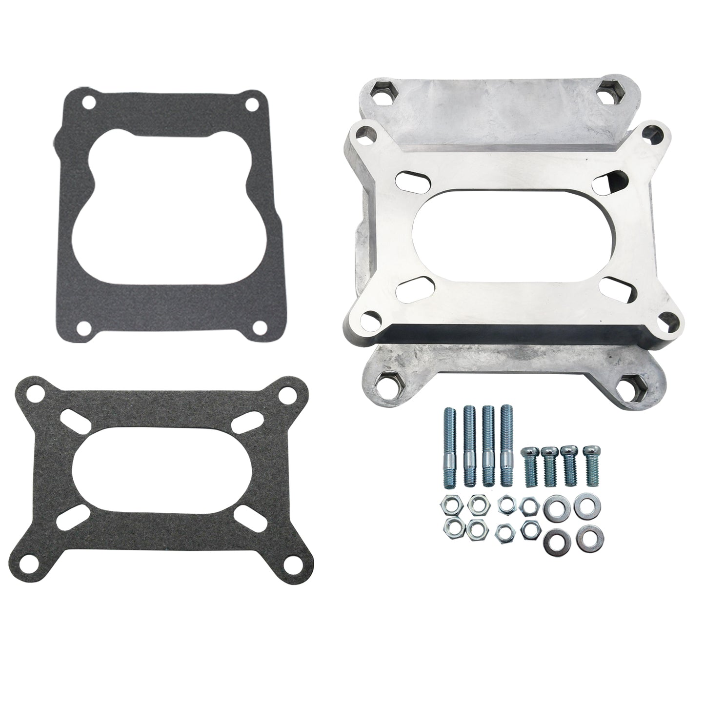 1-1/8" Open Port Aluminum Carb Adapter Kit (Holley/Roch 2BBL to any Quadrajet spread bore)