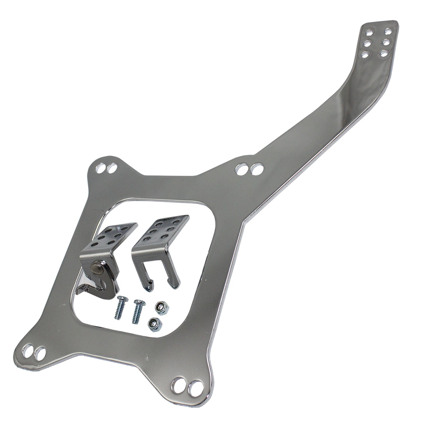 Throttle Bracket Linkage Plate for Holley & AFB - Chrome Steel